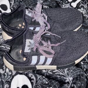 Adidas Knit Sneakers with Black and Cream Accents